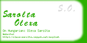 sarolta olexa business card